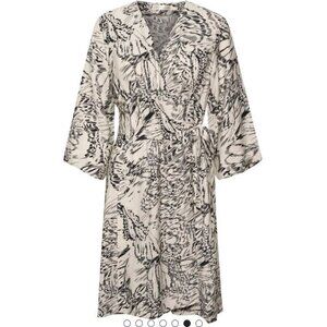 NWT In Wear Drital Wrap Midi Long Sleeve Dress Size 10